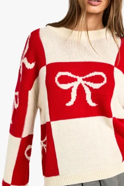 Pull de Noël à nœud