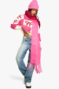 boohoo Pull de Noël à nœud<Femme Pulls Et Gilets|Toutes Les Mailles