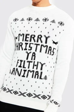 Pull de Noël pour grands, espèce d'animal sale