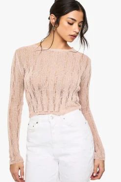 boohoo Pull à détails en échelle<Femme Pulls Et Gilets|Toutes Les Mailles