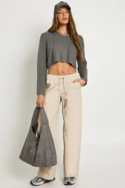Pull en maille à capuche