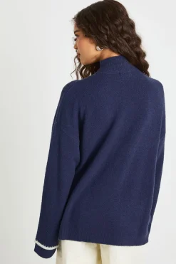 boohoo Pull en maille à col haut avec détails de couture<Femme Pulls Et Gilets|Toutes Les Mailles