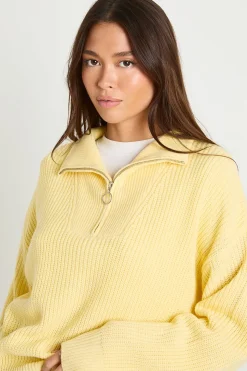 Pull en maille douce à col zippé