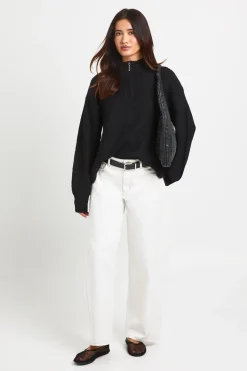 boohoo Pull en maille douce oversize à col zippé<Femme Pulls Et Gilets|Toutes Les Mailles