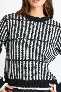 boohoo Pull en maille douce à rayures<Femme Pulls Et Gilets|Toutes Les Mailles