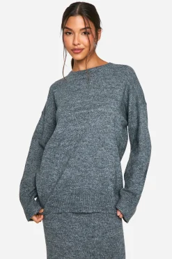 boohoo Pull en maille fine douce et ensemble coordonné avec jupe maxi tricotée<Femme Pulls Et Gilets|Toutes Les Mailles
