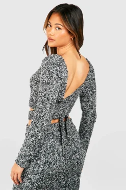 Pull en maille marl douce à nouer