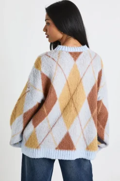 Pull en maille à motif argyle ultra doux