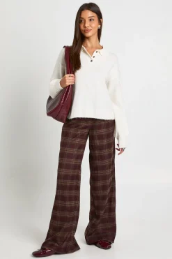 boohoo Pull en maille oversize à col boutonné<Femme Pulls Et Gilets|Toutes Les Mailles