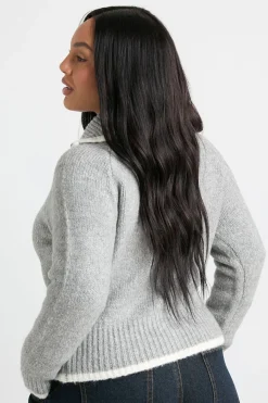boohoo Pull en maille épaisse à zip traversant<Femme Pulls Et Gilets|Toutes Les Mailles