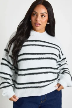 Pull en maille à rayures Plus