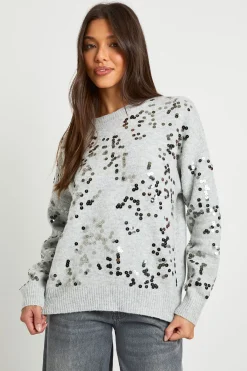 boohoo Pull entièrement à sequins<Femme Pulls Et Gilets|Toutes Les Mailles