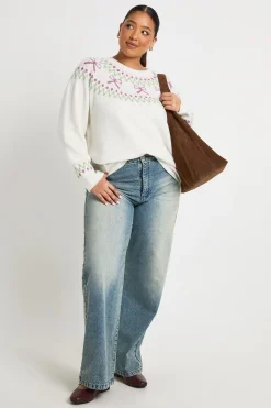 boohoo Pull Fair Isle à nœud supplémentaire<Femme Pulls Et Gilets|Toutes Les Mailles