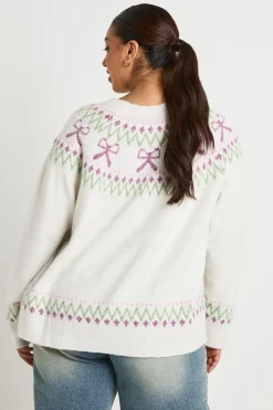 boohoo Pull Fair Isle à nœud supplémentaire<Femme Pulls Et Gilets|Toutes Les Mailles