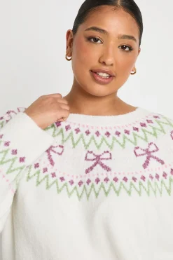boohoo Pull Fair Isle à nœud supplémentaire<Femme Pulls Et Gilets|Toutes Les Mailles