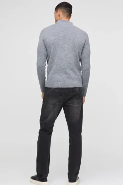 boohooMAN Pull habillé à col montant<Homme Maille|Mailles