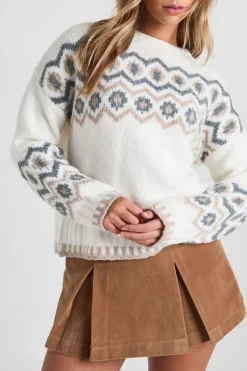 boohoo Pull imprimé en maille épaisse ultra-doux<Femme Pulls Et Gilets|Toutes Les Mailles
