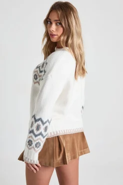 boohoo Pull imprimé en maille épaisse ultra-doux<Femme Pulls Et Gilets|Toutes Les Mailles