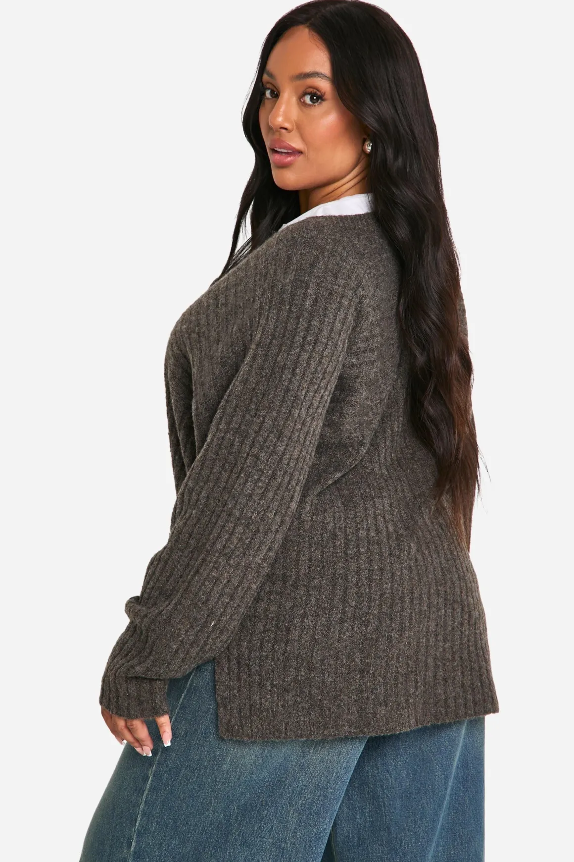 Pull Longline à côtes mixtes