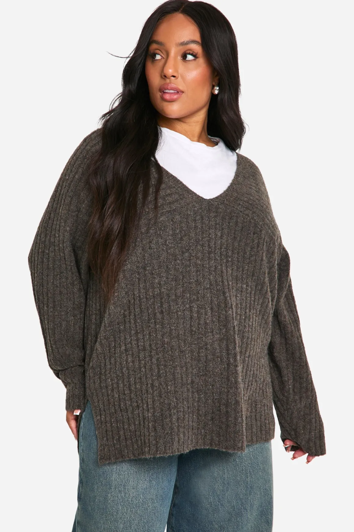 Pull Longline à côtes mixtes