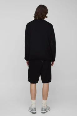 Pull à mailles ouvertes surdimensionné à col rond pour personnes grandes