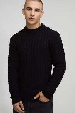 Pull Muscle Fit en tricot torsadé
