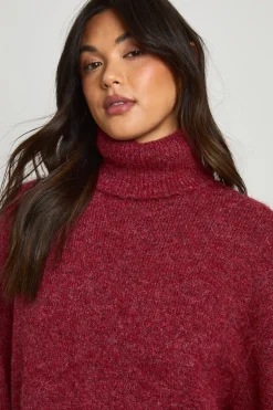 Pull-over en maille douce surdimensionné à col roulé