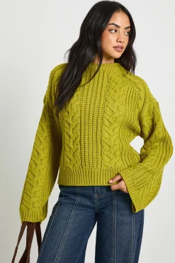 boohoo Pull-over en maille torsadée épaisse<Femme Pulls Et Gilets|Toutes Les Mailles
