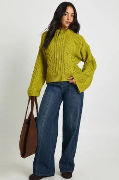 boohoo Pull-over en maille torsadée épaisse<Femme Pulls Et Gilets|Toutes Les Mailles