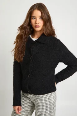 Pull-over oversize en tricot Boucle à bouton bascule
