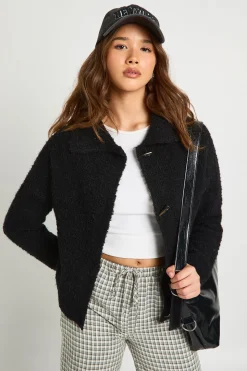 Pull-over oversize en tricot Boucle à bouton bascule