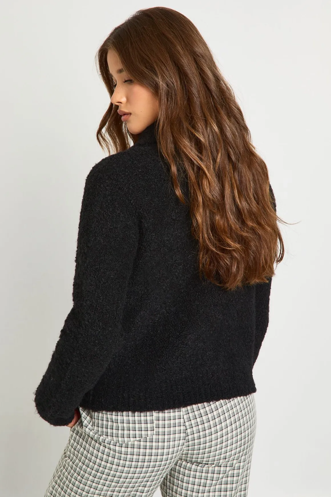 Pull-over oversize en tricot Boucle à bouton bascule