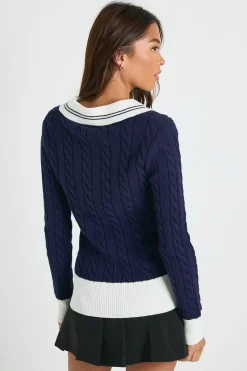boohoo Pull oversize à col en câble<Femme Pulls Et Gilets|Toutes Les Mailles