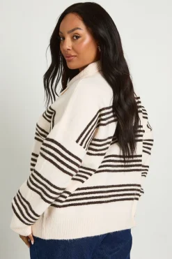 Pull oversize à col en maille douce Plus