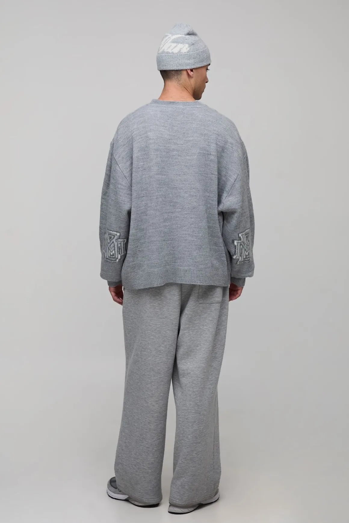 Pull-over surdimensionné, style boxy, en boucle brossée varsity tricotée
