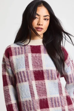boohoo Pull-over tricoté à imprimé intégral<Femme Pulls Et Gilets|Toutes Les Mailles