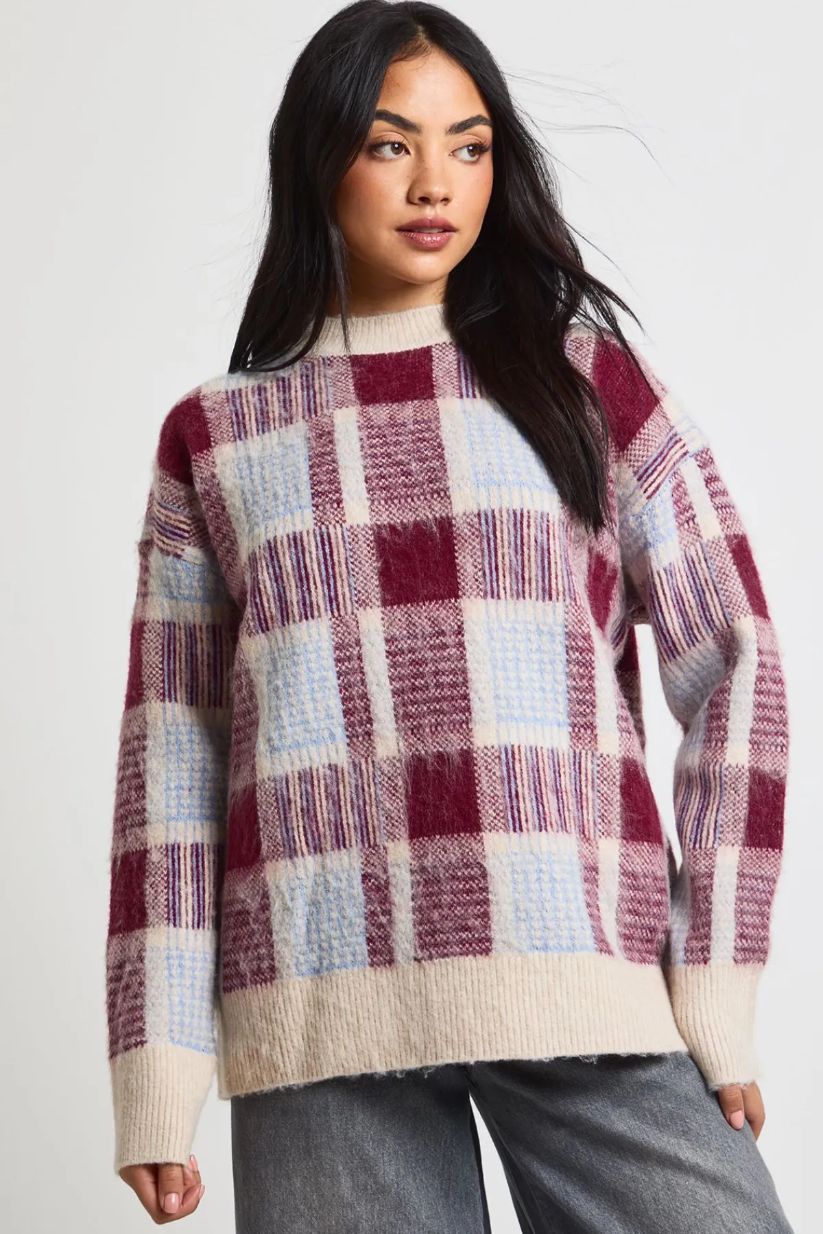 boohoo Pull-over tricoté à imprimé intégral<Femme Pulls Et Gilets|Toutes Les Mailles