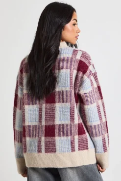 boohoo Pull-over tricoté à imprimé intégral<Femme Pulls Et Gilets|Toutes Les Mailles