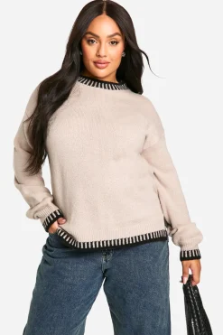 Pull Plus Premium avec garniture contrastée