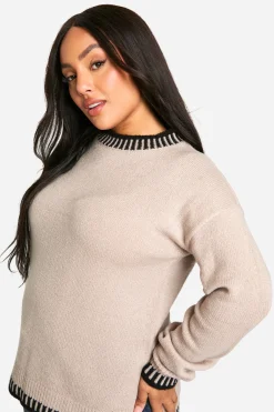 Pull Plus Premium avec garniture contrastée