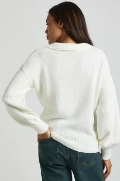 Pull surdimensionné à col pour maternité