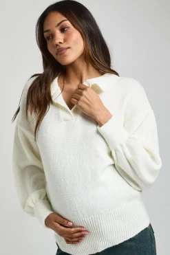 Pull surdimensionné à col pour maternité