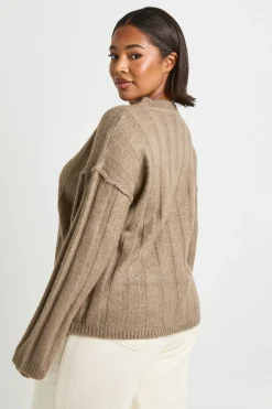 boohoo Pull surdimensionné en côtes larges douces<Femme Pulls Oversize|Pulls Et Gilets