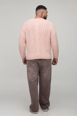 boohooMAN Pull surdimensionné en maille brodée – Édition limitée Plus<Homme Tout Afficher|Maille