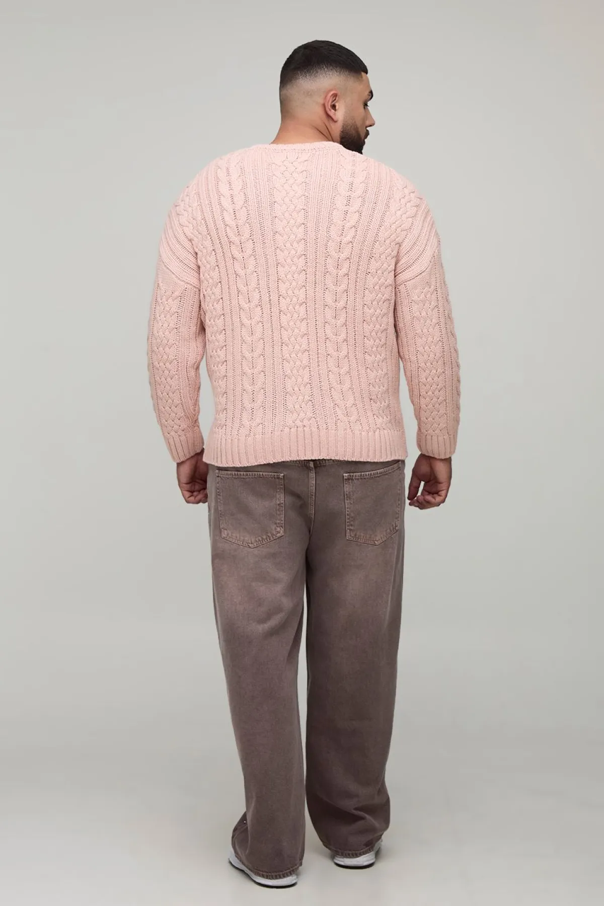 boohooMAN Pull surdimensionné en maille brodée – Édition limitée Plus<Homme Tout Afficher|Maille