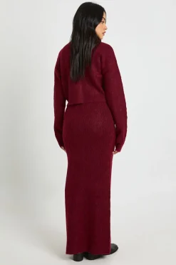 boohoo Pull surdimensionné en maille texturée à coupe boxy, Ensemble 2 pièces avec jupe maxi tricotée<Femme Pulls Et Gilets|Toutes Les Mailles