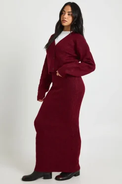 boohoo Pull surdimensionné en maille texturée à coupe boxy, Ensemble 2 pièces avec jupe maxi tricotée<Femme Pulls Et Gilets|Toutes Les Mailles