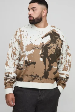 Pull surdimensionné à jacquard Plus Western