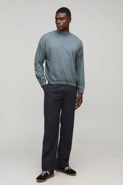 boohooMAN Pull tricoté à col montant décontracté<Homme Maille|Mailles
