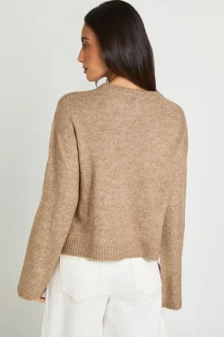 Pull tricoté à col rond super doux